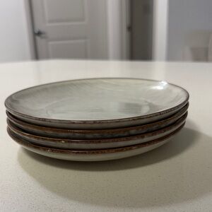 Discontinued Solene Gray Blue Stoneware Plates